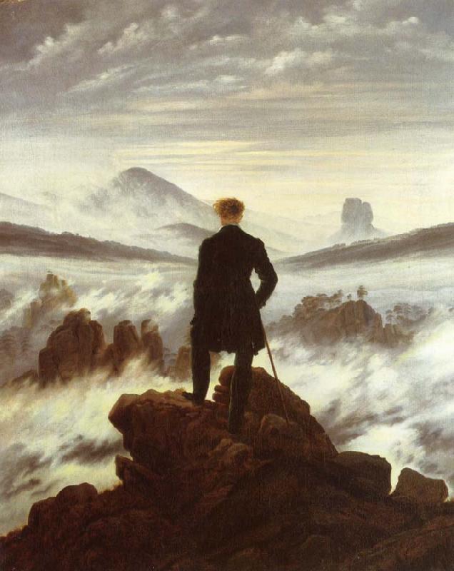 Caspar David Friedrich The walker above the mists Sweden oil painting art